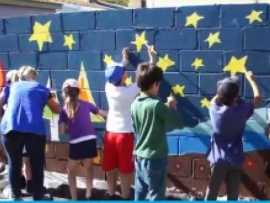 PINTARON UN MURAL EN EL DIVINO NIÑO JESÚS