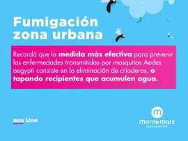 Continúa la fumigación contra mosquitos