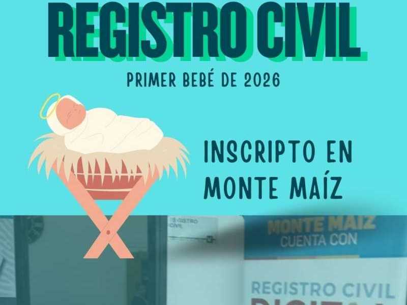 Inscribieron al primer bebé de 2026
