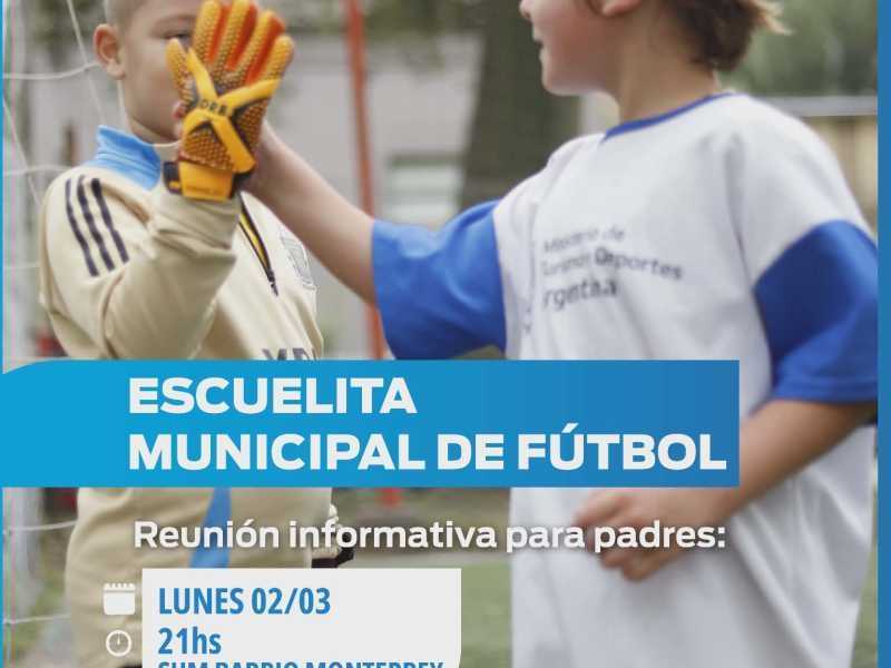 Reunión informativa para la escuelita de fútbol municipal