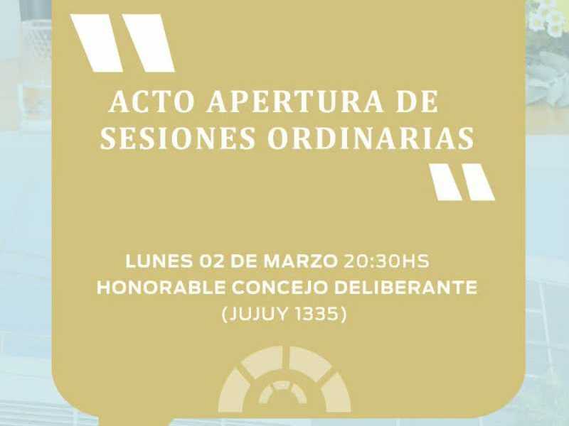 Apertura de sesiones ordinarias 2026