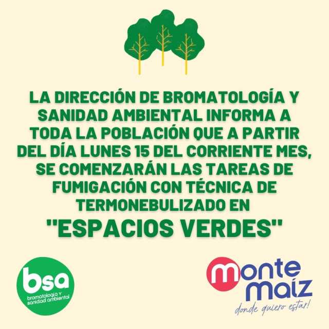 Comienzo de fumigaciones