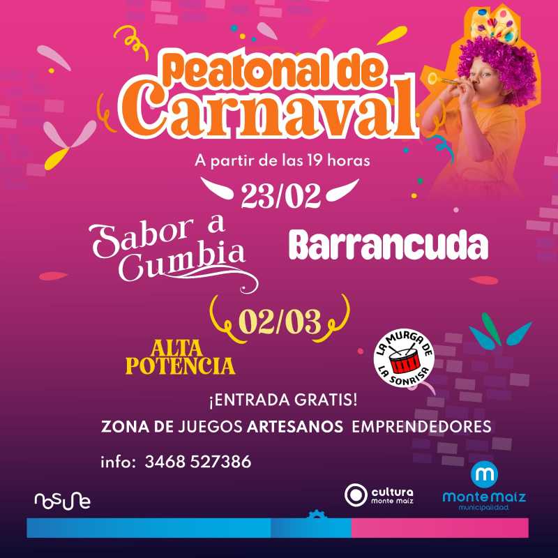 Tardecitas en la peatonal camino a los carnavales