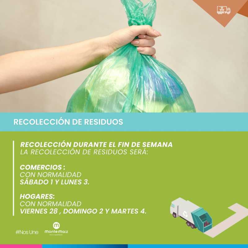 Recolección de residuos el fin de semana