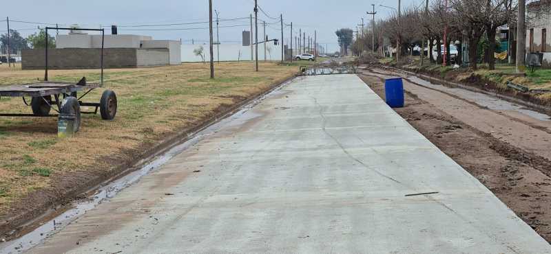 Pavimentación en calle La Pampa