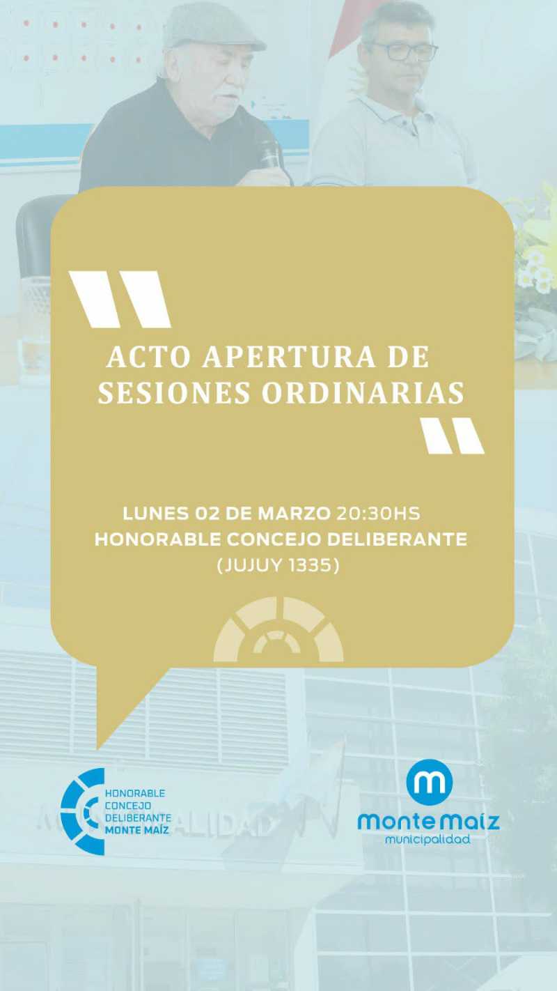 Apertura de sesiones ordinarias 2026