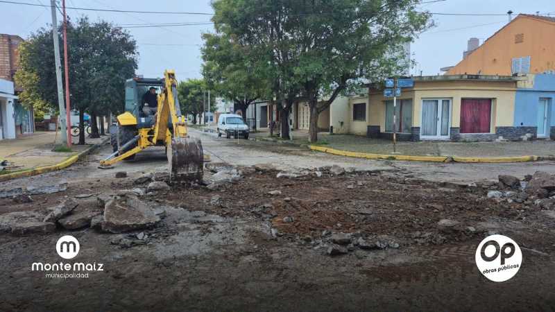 Plan de bacheo con hormigón